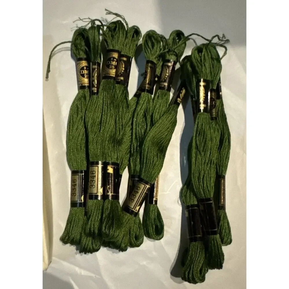 Embroidery Thread D.M.C Dollfus-Mieg & Cie‎ VTG No. 3346 Green (12) Org Box
